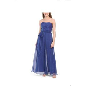 RENE BY RENE RUIZ BLUE STRAPLESS Jumpsuit Size 2 NWOT